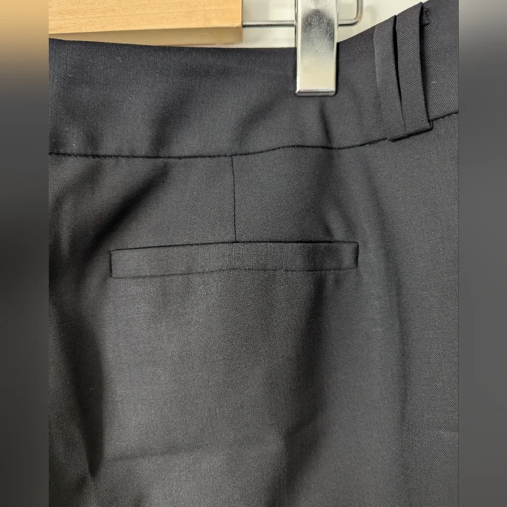 Banana Republic Black Virgin Wool Lined Black Trousers Size 14 - Picture 9 of 10